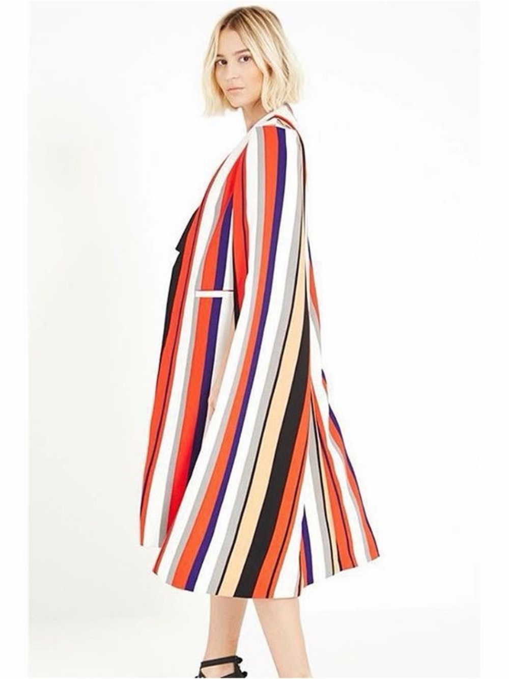 Lavish Alice multi stripe cape jacket
